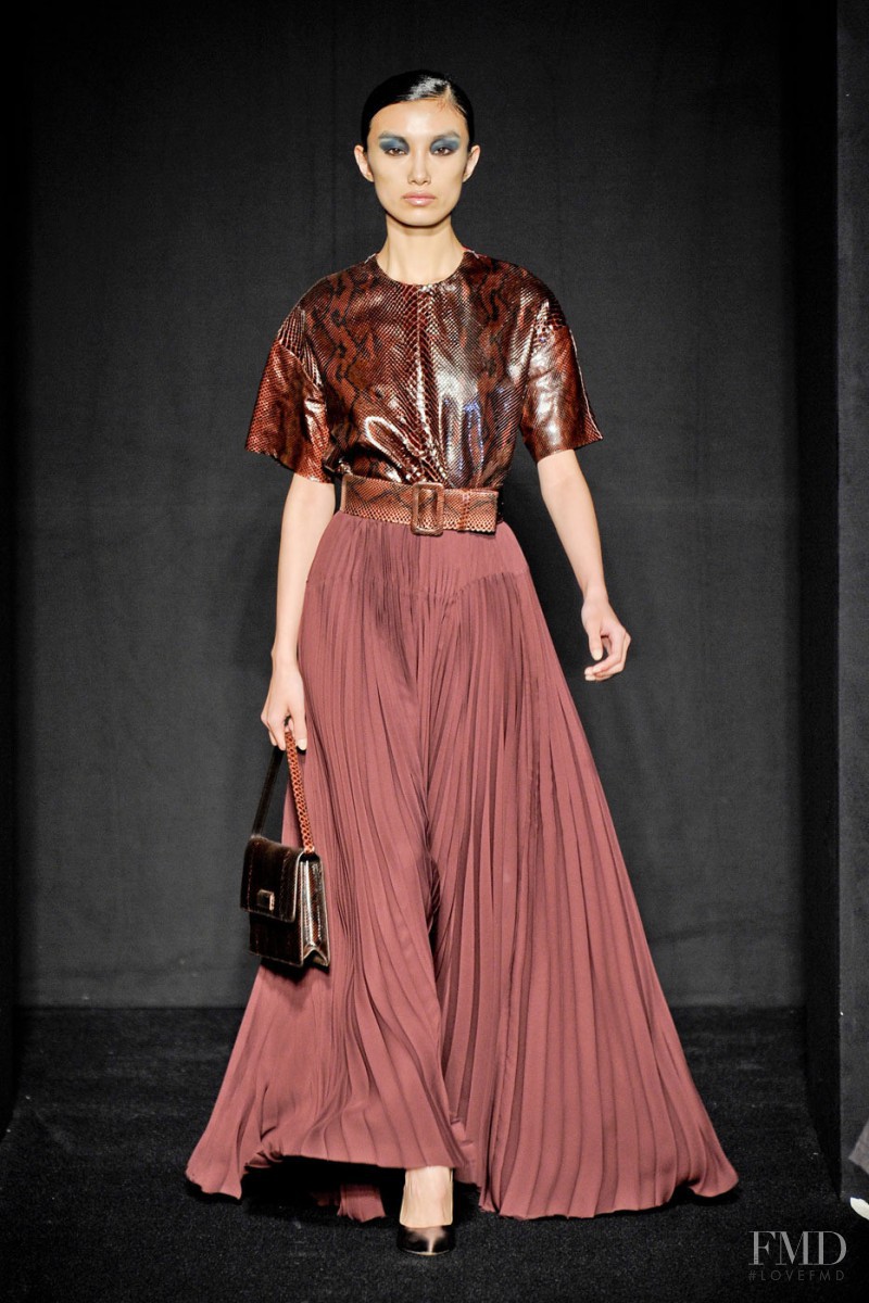 Meng Die Hou featured in  the Maurizio Pecoraro fashion show for Autumn/Winter 2012