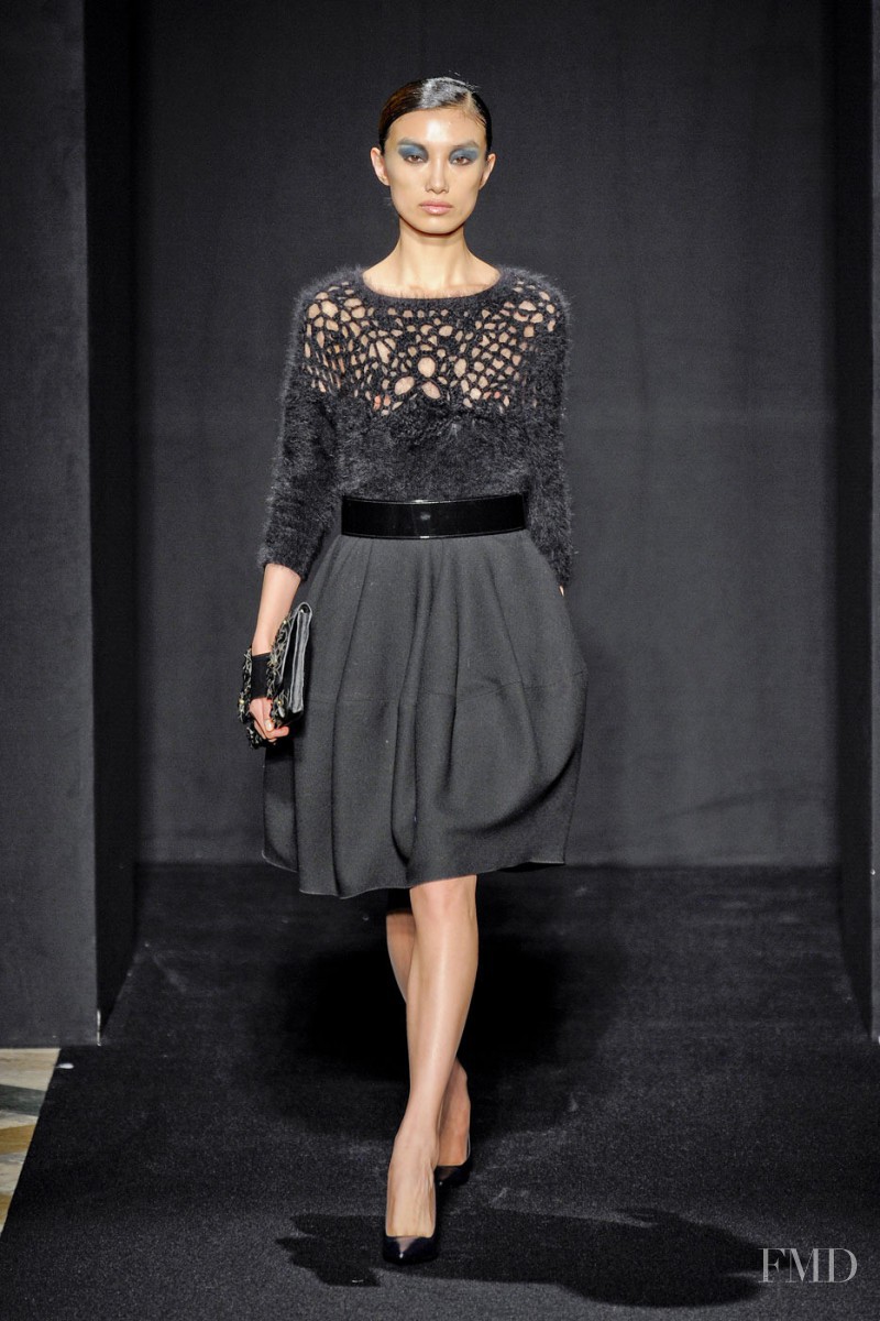 Meng Die Hou featured in  the Maurizio Pecoraro fashion show for Autumn/Winter 2012