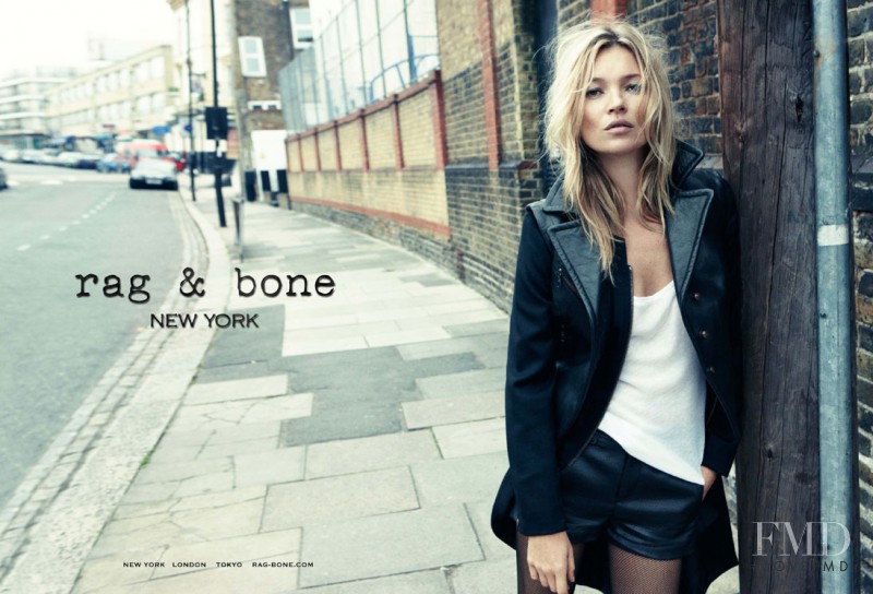 Kate Moss featured in  the rag & bone advertisement for Autumn/Winter 2012