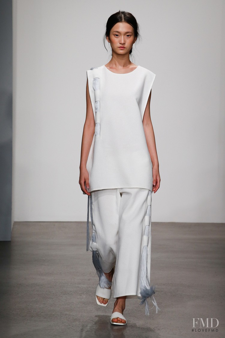 Wangy Xinyu featured in  the Claudia Li fashion show for Spring/Summer 2016