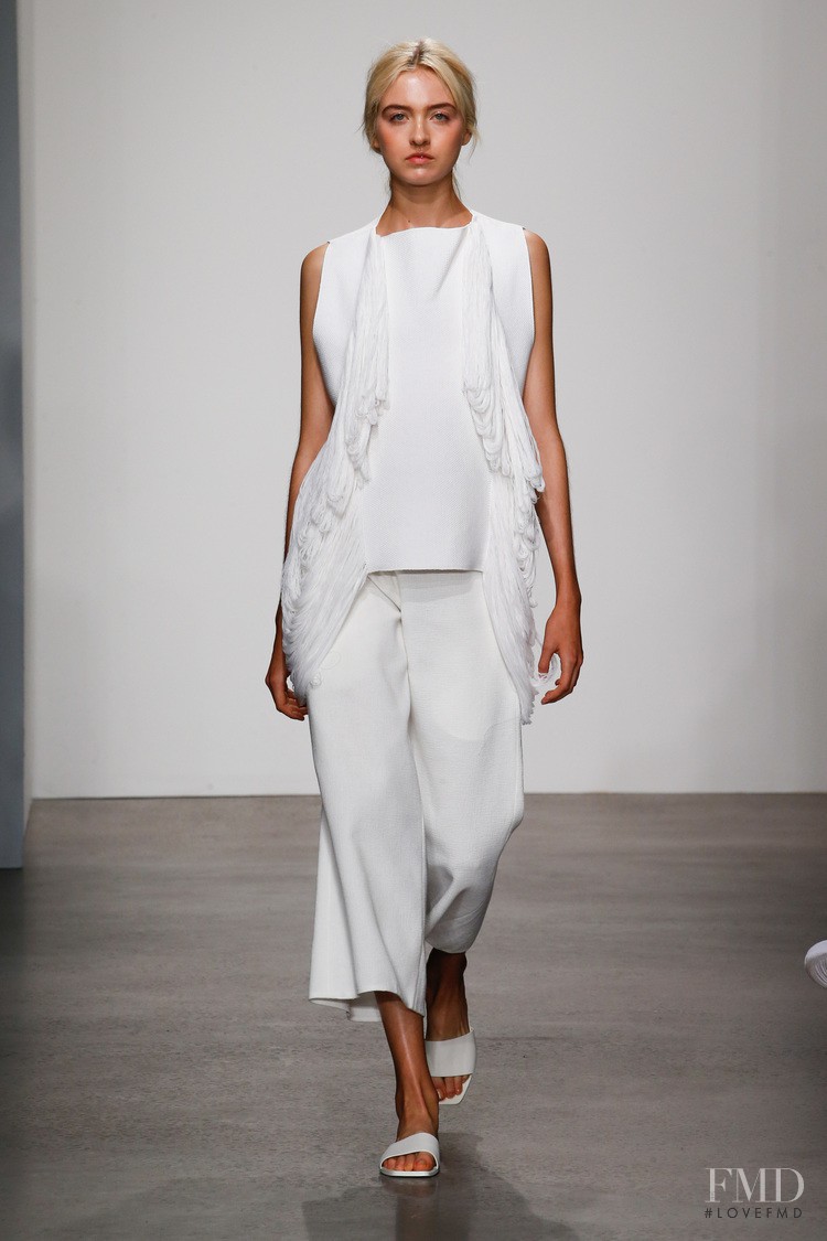 Kelsey Soles featured in  the Claudia Li fashion show for Spring/Summer 2016