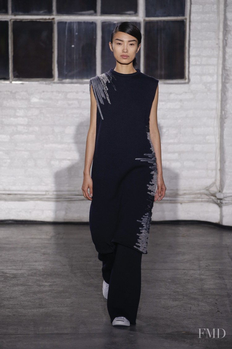 Meng Die Hou featured in  the Claudia Li fashion show for Autumn/Winter 2015