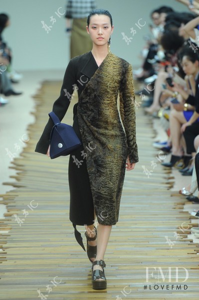 Tian Yi featured in  the Celine fashion show for Autumn/Winter 2014