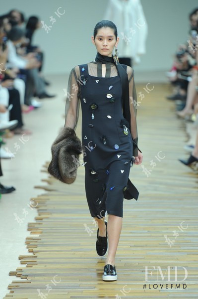 Ming Xi featured in  the Celine fashion show for Autumn/Winter 2014