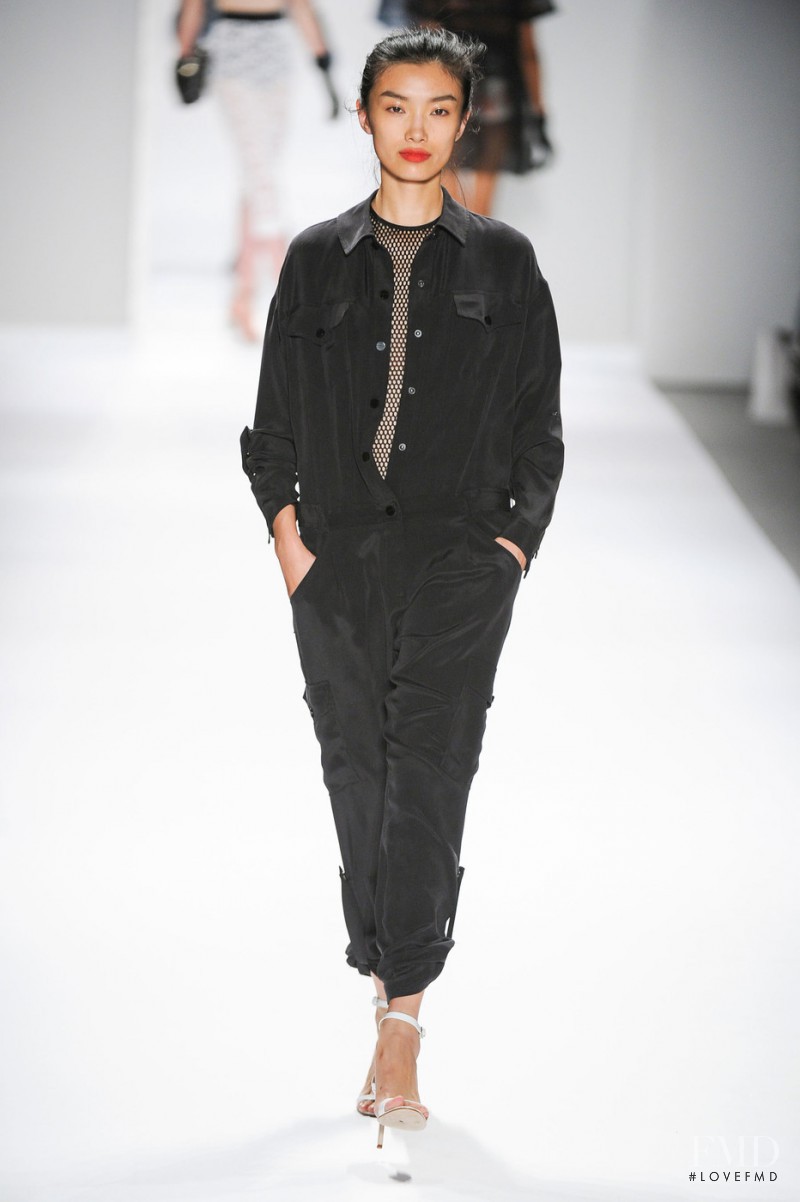 Meng Die Hou featured in  the Milly fashion show for Spring/Summer 2014