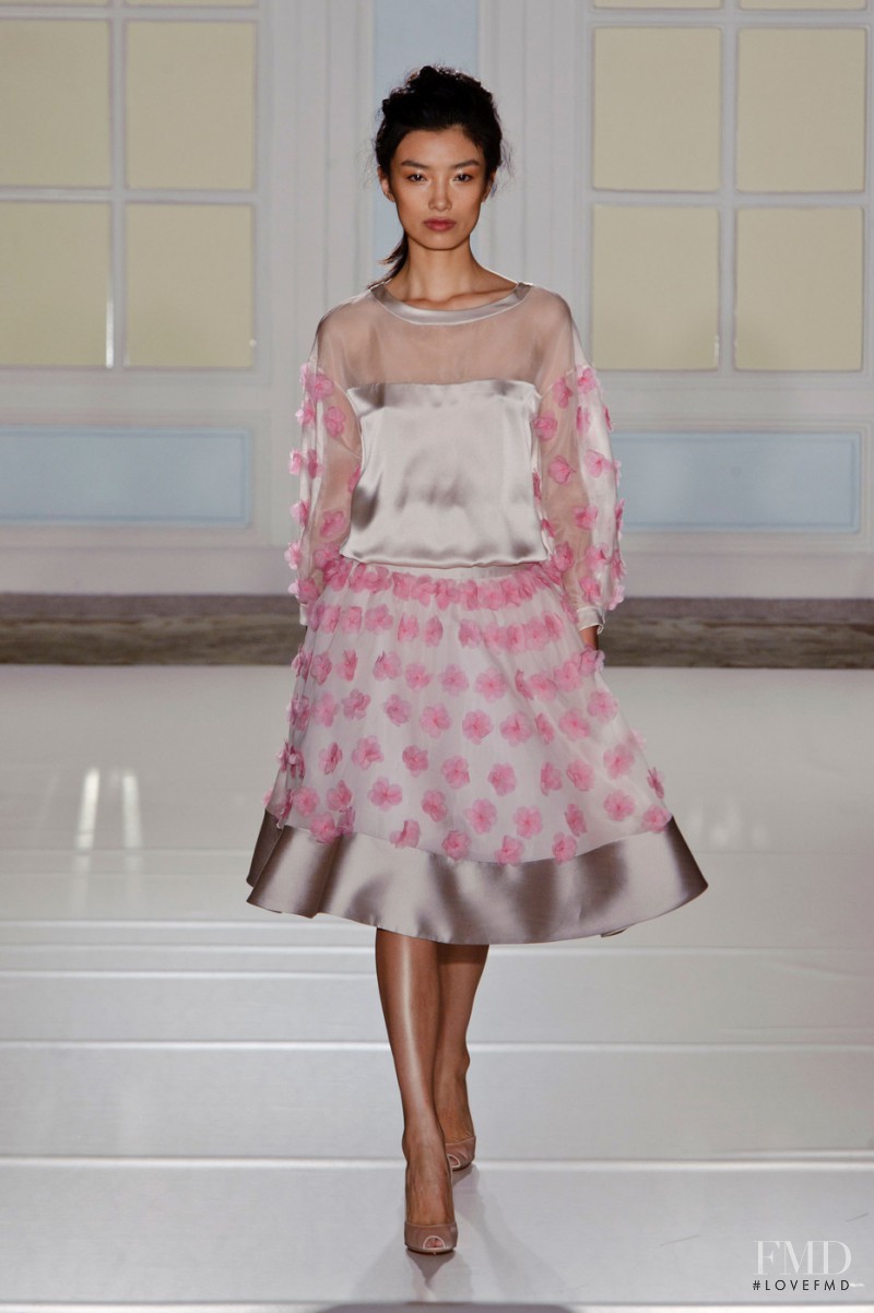 Meng Die Hou featured in  the Temperley London fashion show for Spring/Summer 2014