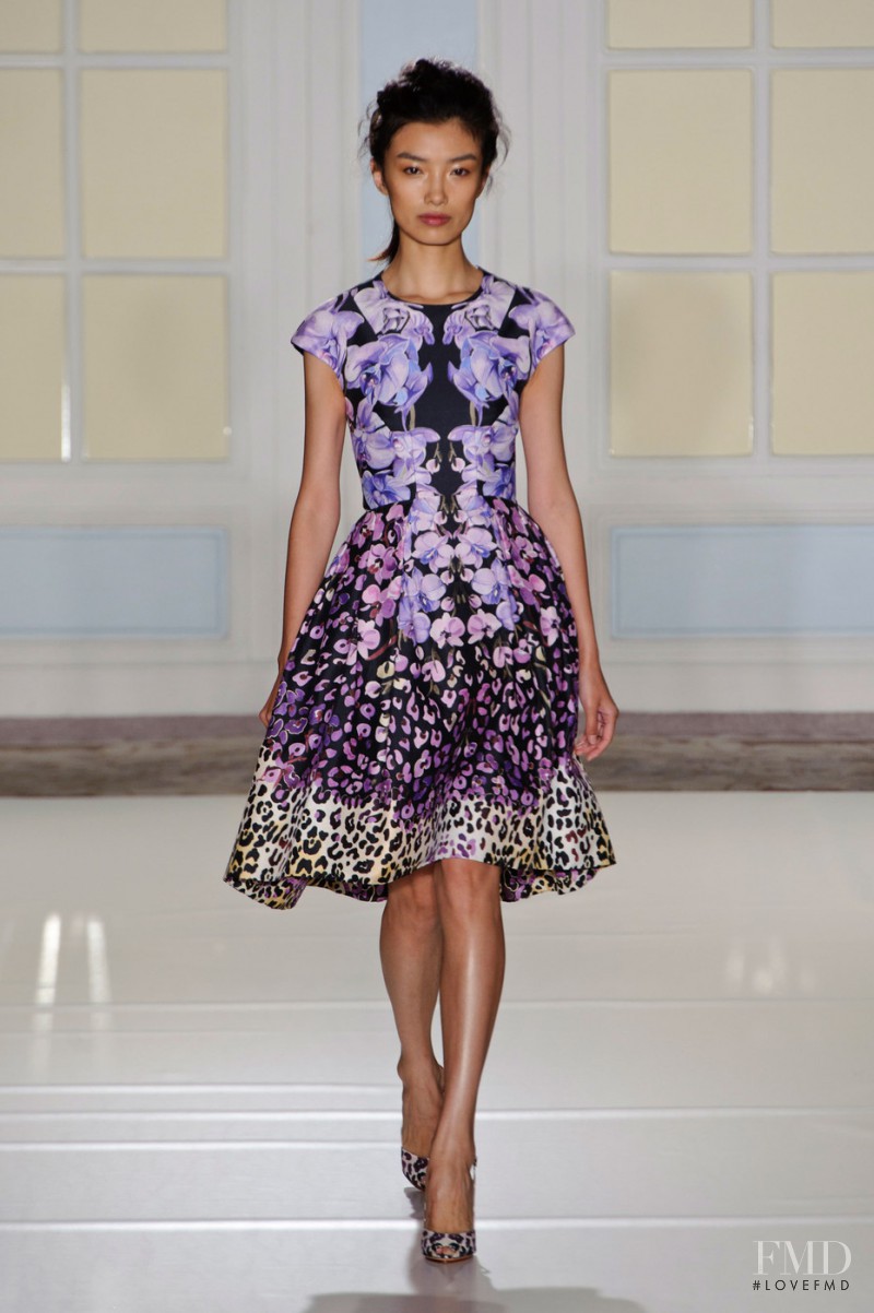 Meng Die Hou featured in  the Temperley London fashion show for Spring/Summer 2014