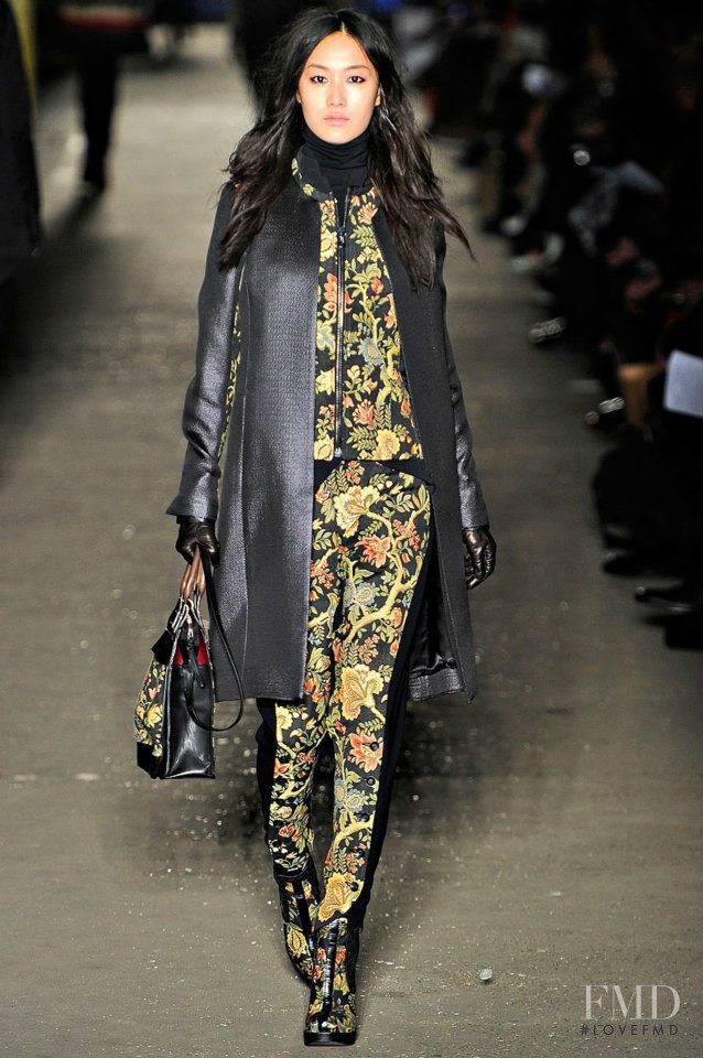 Shu Pei featured in  the rag & bone fashion show for Autumn/Winter 2012