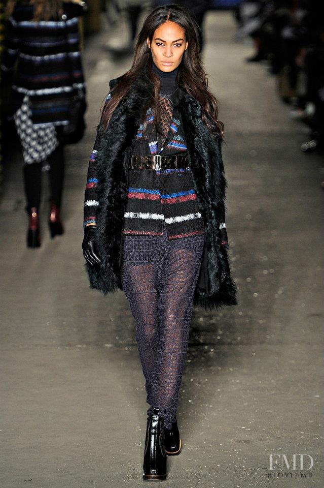 Joan Smalls featured in  the rag & bone fashion show for Autumn/Winter 2012