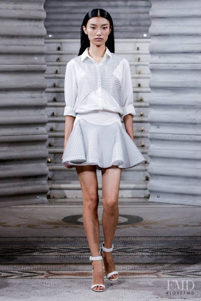 Meng Die Hou featured in  the Jay Ahr fashion show for Spring/Summer 2014