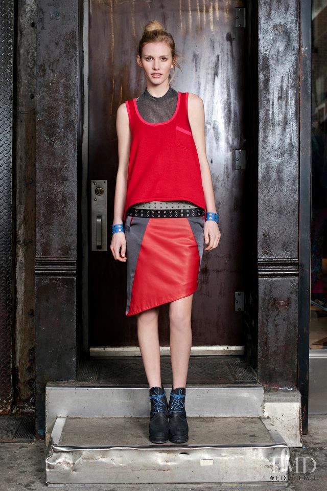 Emily Baker featured in  the rag & bone fashion show for Pre-Fall 2012