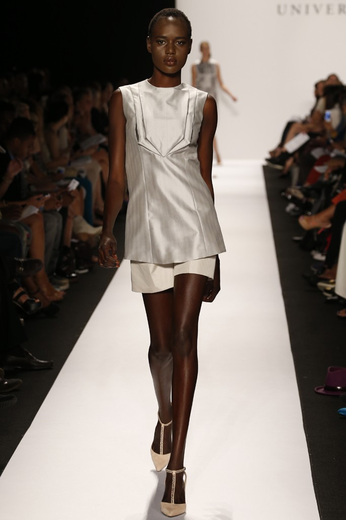 Ajak Deng featured in  the Academy of Arts University fashion show for Spring/Summer 2013