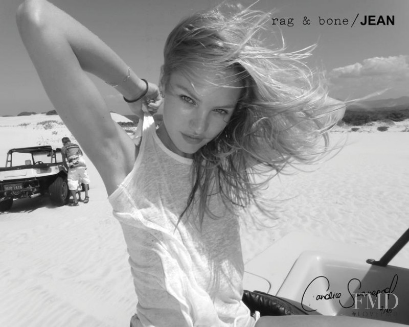 Candice Swanepoel featured in  the rag & bone DIY catalogue for Autumn/Winter 2011