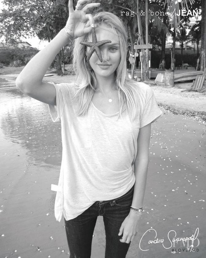 Candice Swanepoel featured in  the rag & bone DIY catalogue for Autumn/Winter 2011