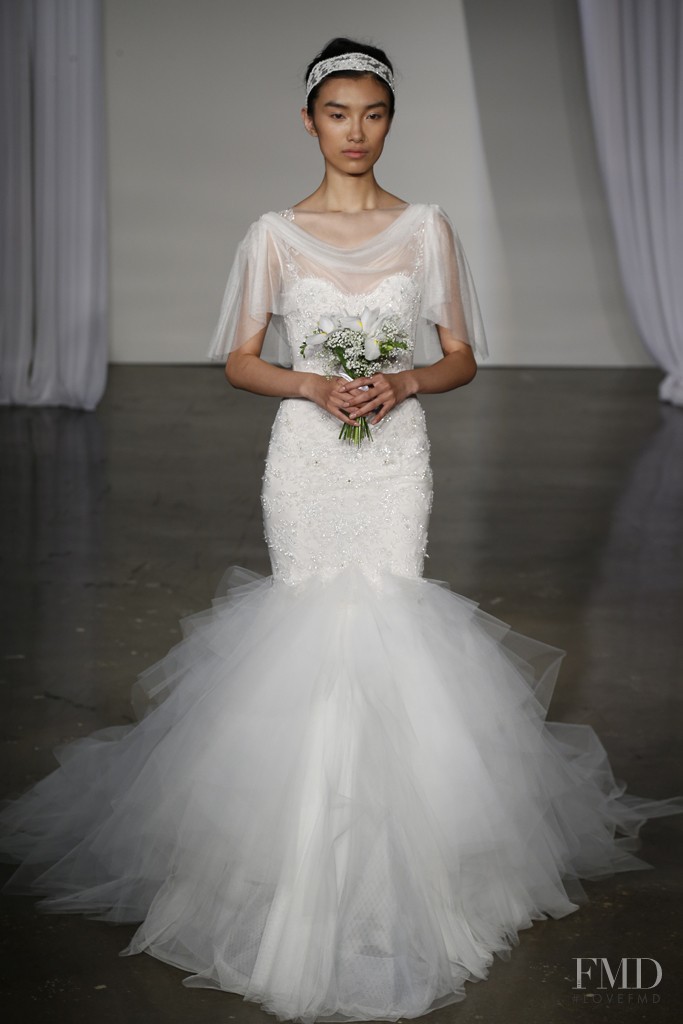 Meng Die Hou featured in  the Marchesa Bridal fashion show for Autumn/Winter 2013