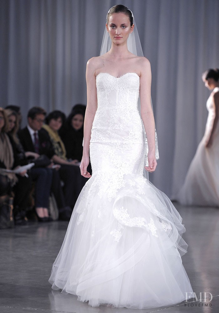 Marina Heiden featured in  the Monique Lhuillier Bridal Bridal fashion show for Autumn/Winter 2013