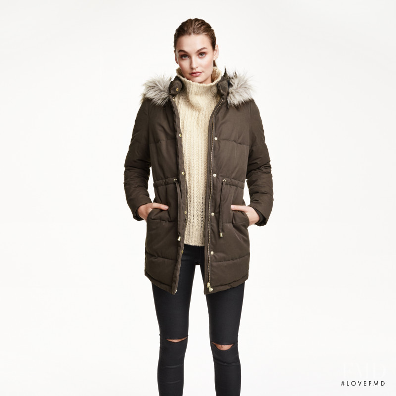 Roosmarijn de Kok featured in  the H&M catalogue for Winter 2015