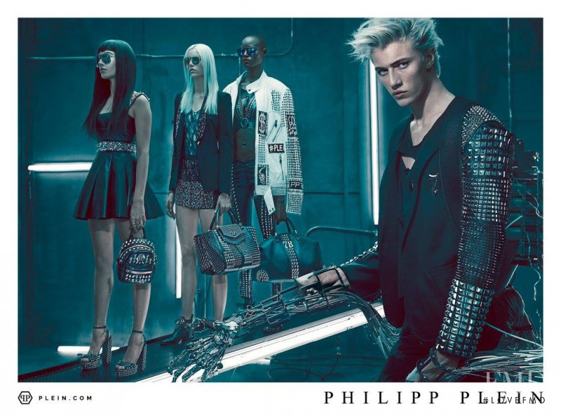 Hailey Baldwin Bieber featured in  the Philipp Plein advertisement for Spring/Summer 2016