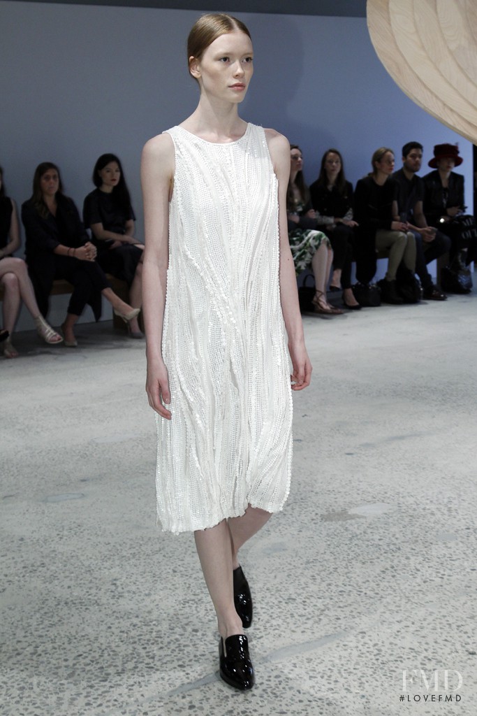 Julia Hafstrom featured in  the Boss by Hugo Boss fashion show for Resort 2016