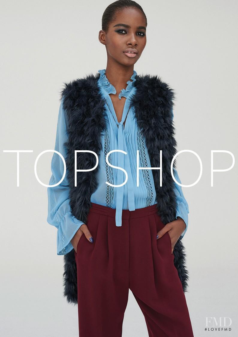 Tami Williams featured in  the Topshop advertisement for Autumn/Winter 2015