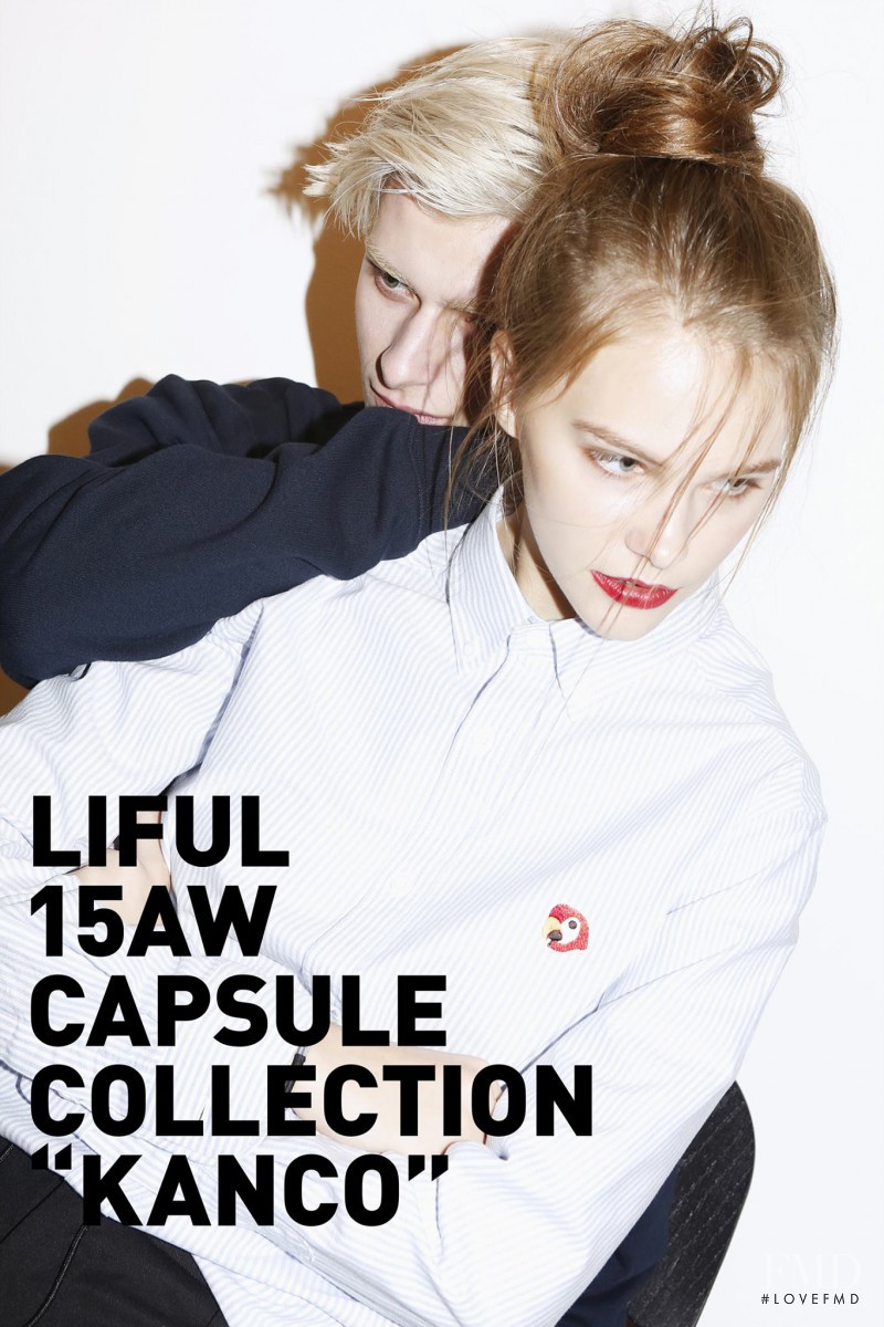 Barbora Dlasková featured in  the Layer Liful Capsule Collection  "KANCO" lookbook for Autumn/Winter 2015