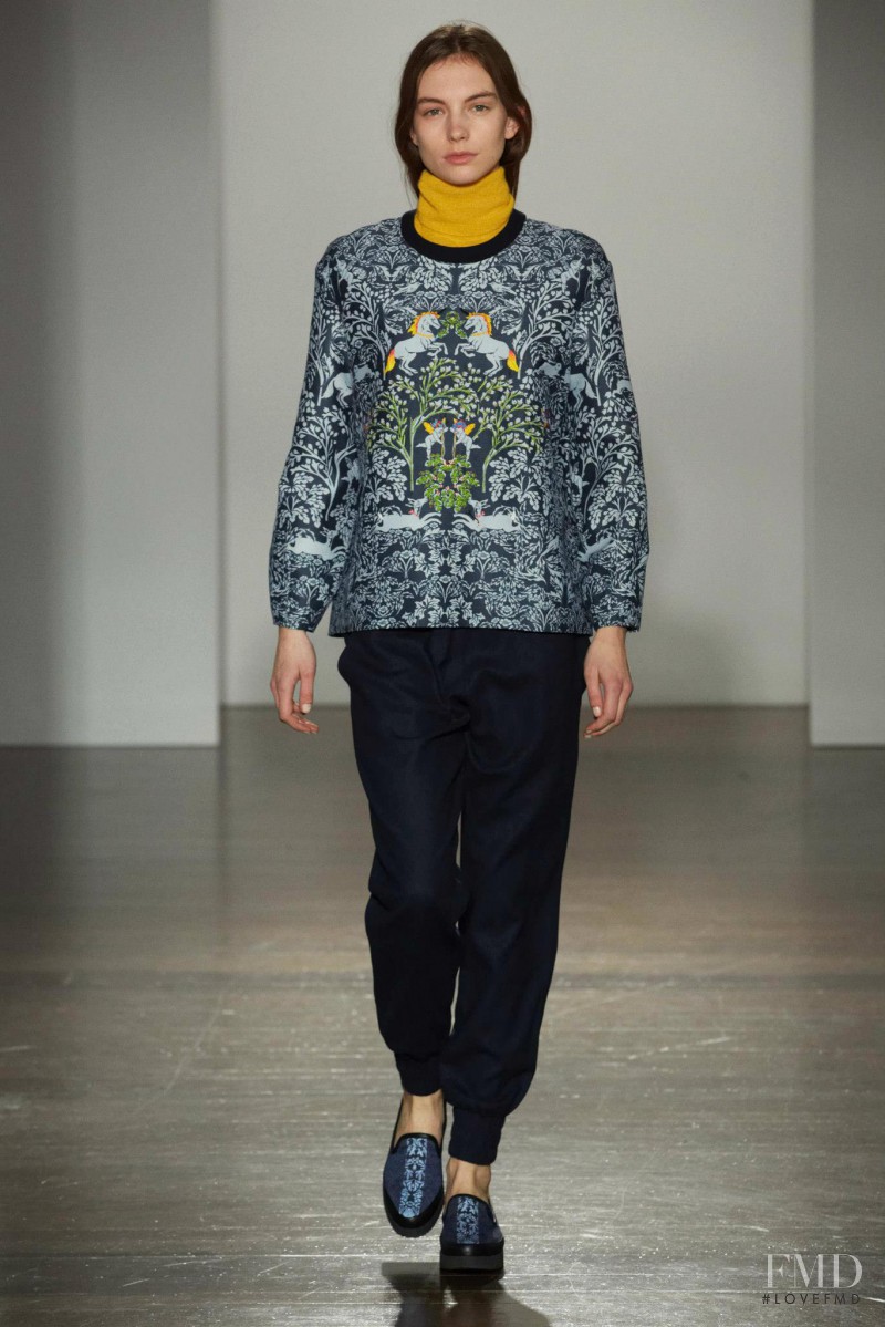 Sophie Pumfrett featured in  the Mother of Pearl fashion show for Autumn/Winter 2014