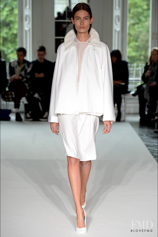 Paulina Kubac featured in  the Thomas Tait fashion show for Spring/Summer 2014