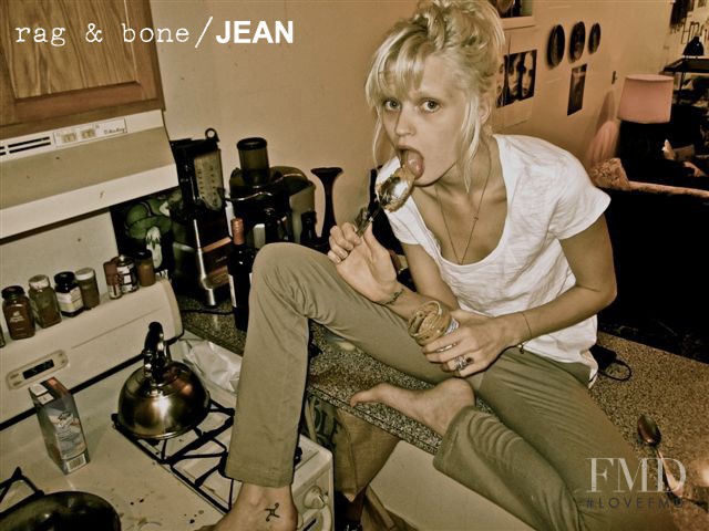 Abbey Lee Kershaw featured in  the rag & bone DIY catalogue for Spring/Summer 2011