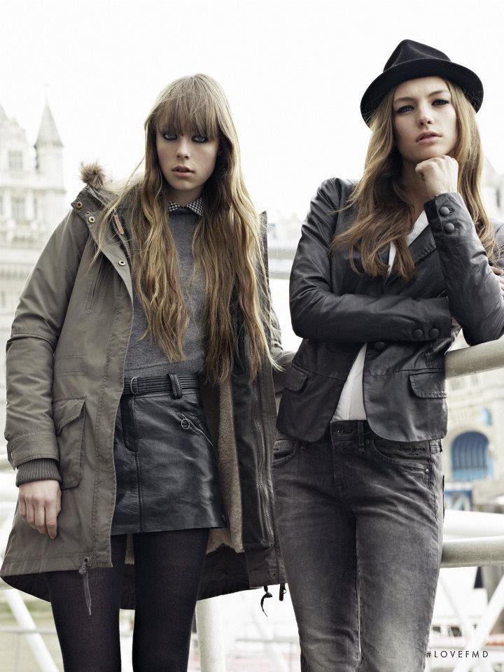 Edie Campbell featured in  the Pepe Jeans London advertisement for Autumn/Winter 2012