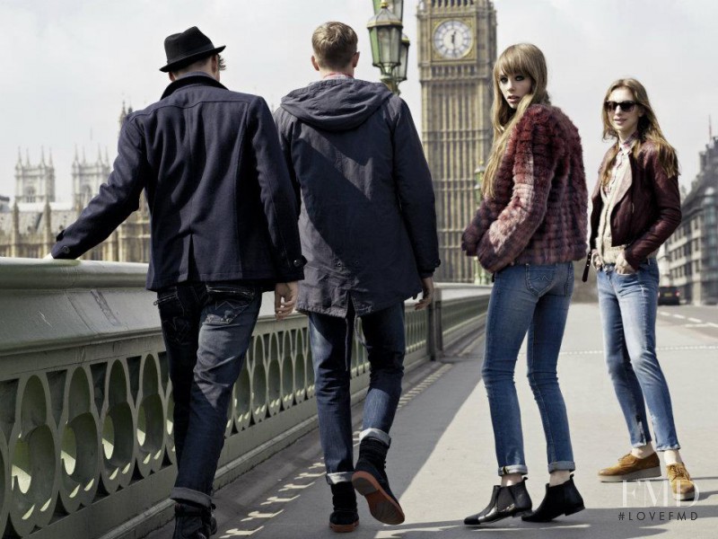 Edie Campbell featured in  the Pepe Jeans London advertisement for Autumn/Winter 2012