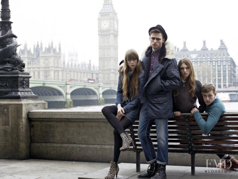 Edie Campbell featured in  the Pepe Jeans London advertisement for Autumn/Winter 2012