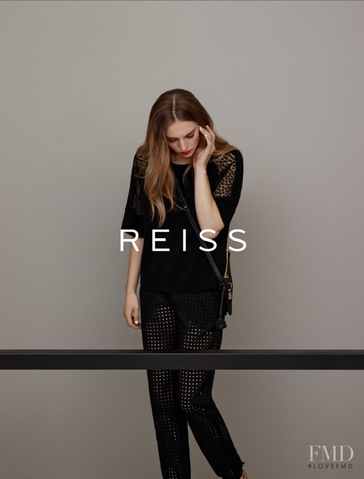 Sophie Pumfrett featured in  the Reiss advertisement for Spring/Summer 2015