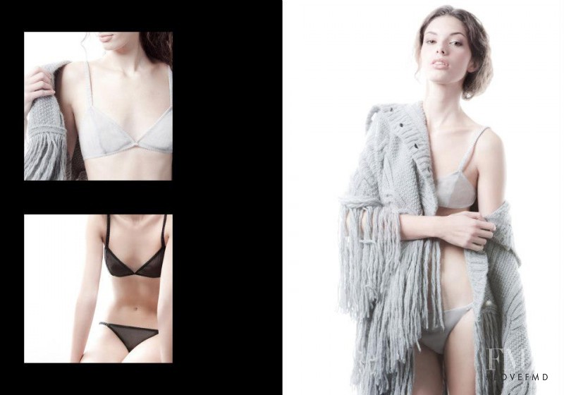 Giulia Manini featured in  the Patrizia Pepe Lingerie catalogue for Spring/Summer 2012