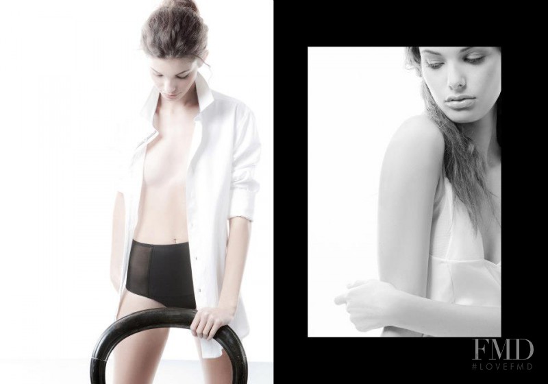 Giulia Manini featured in  the Patrizia Pepe Lingerie catalogue for Spring/Summer 2012