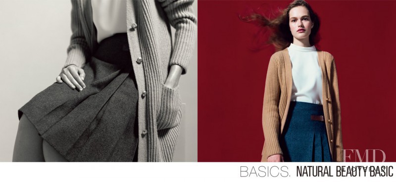 Dasha Maletina featured in  the Natural Beauty Basic advertisement for Autumn/Winter 2015