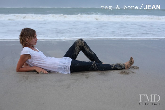 Sasha Pivovarova featured in  the rag & bone DIY catalogue for Spring/Summer 2011