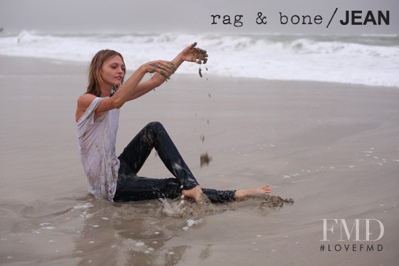 Sasha Pivovarova featured in  the rag & bone DIY catalogue for Spring/Summer 2011