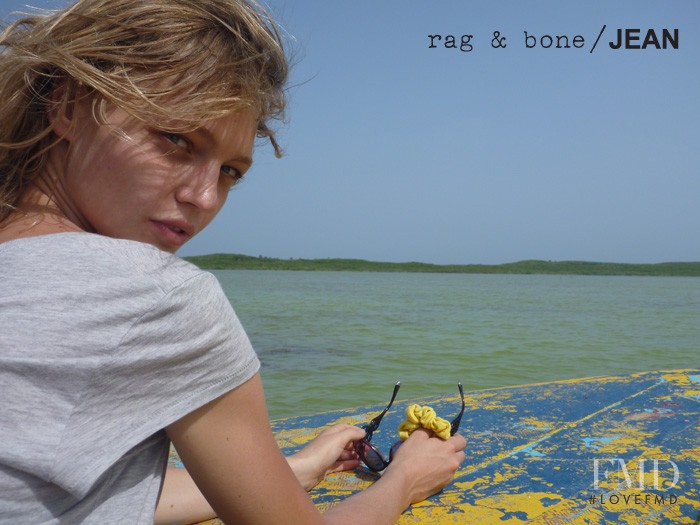 Sasha Pivovarova featured in  the rag & bone DIY catalogue for Spring/Summer 2011