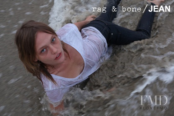 Sasha Pivovarova featured in  the rag & bone DIY catalogue for Spring/Summer 2011