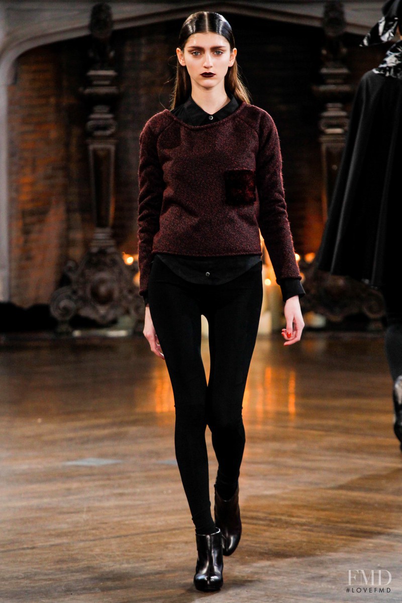 Alexandra Rudakova featured in  the Katie Gallagher fashion show for Autumn/Winter 2014