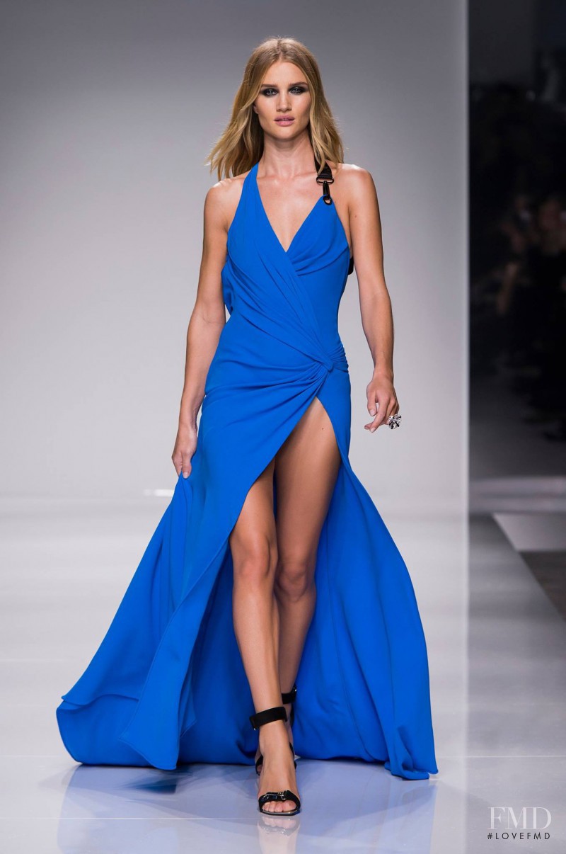 Rosie Huntington-Whiteley featured in  the Atelier Versace fashion show for Spring/Summer 2016