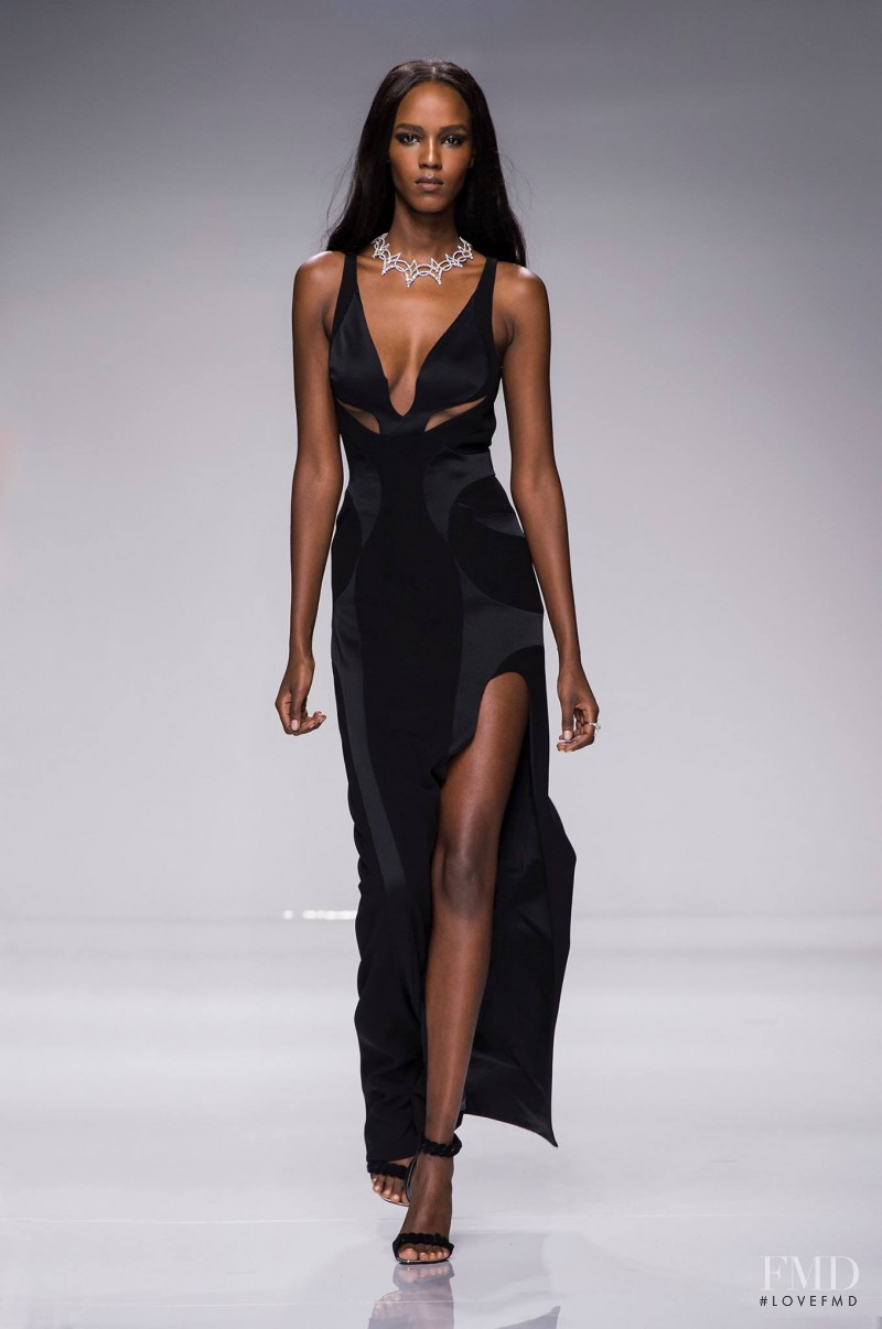 Leila Ndabirabe featured in  the Atelier Versace fashion show for Spring/Summer 2016
