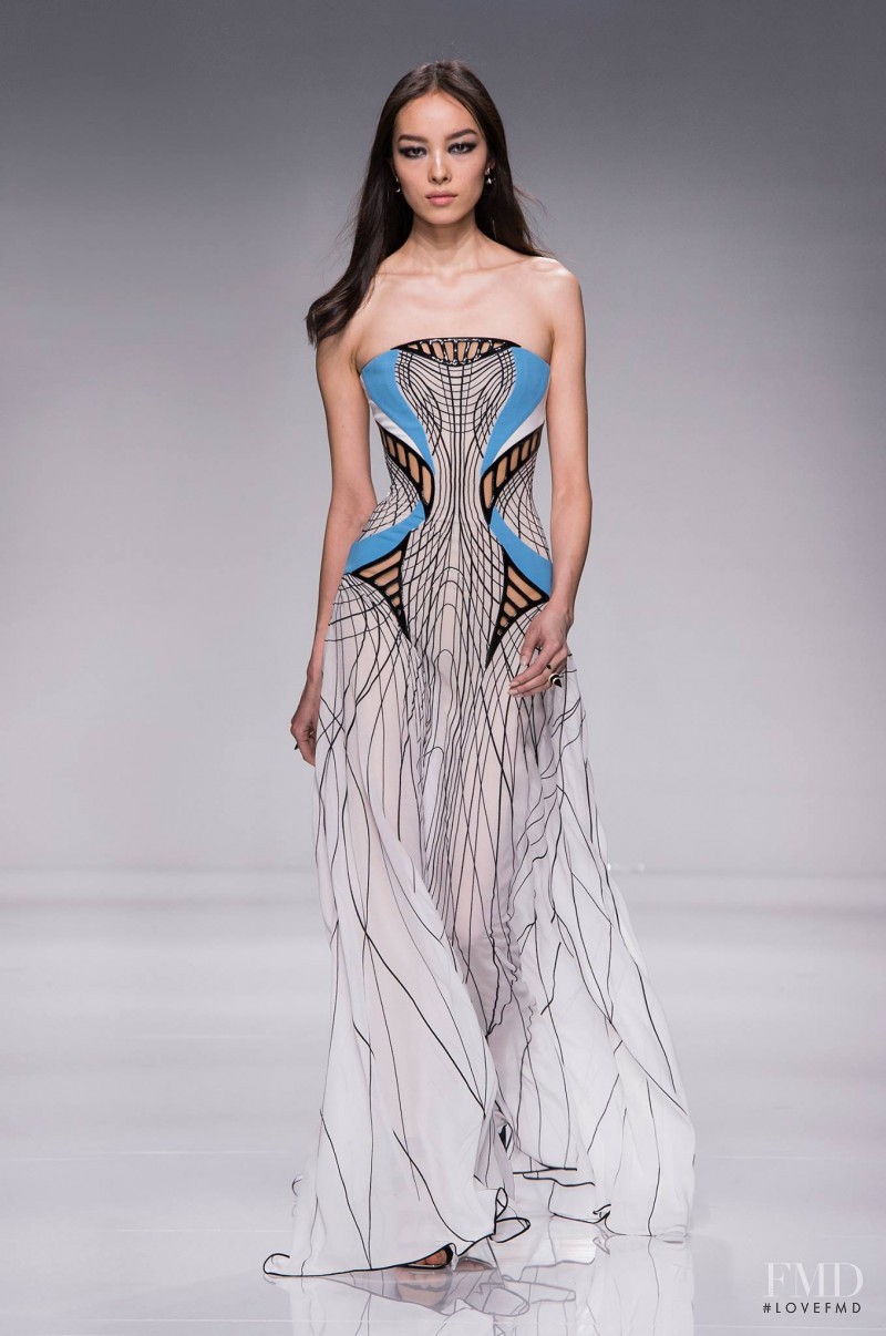 Fei Fei Sun featured in  the Atelier Versace fashion show for Spring/Summer 2016