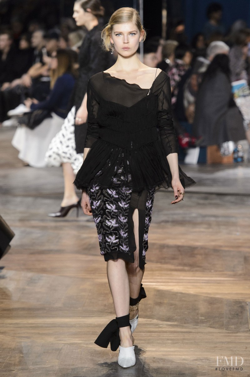 Ola Rudnicka featured in  the Christian Dior Haute Couture fashion show for Spring/Summer 2016