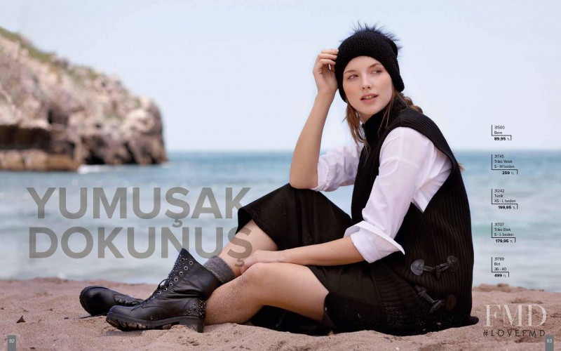 Nathalie Fransen featured in  the Faik Sönmez lookbook for Autumn/Winter 2015