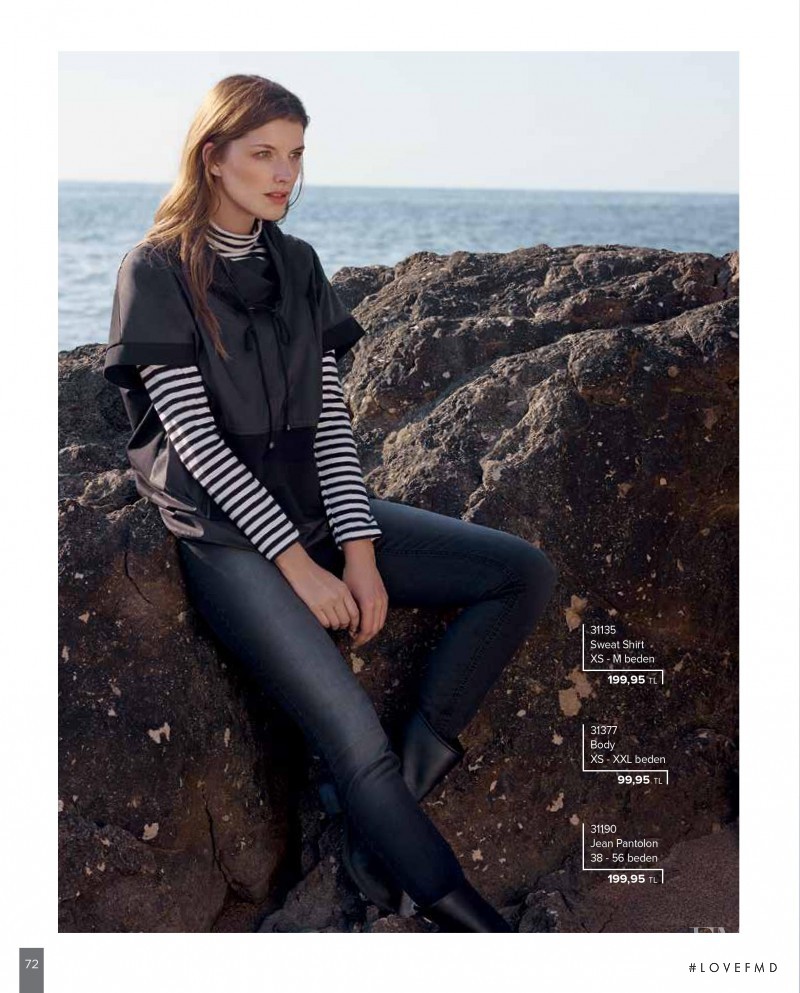 Nathalie Fransen featured in  the Faik Sönmez lookbook for Autumn/Winter 2015