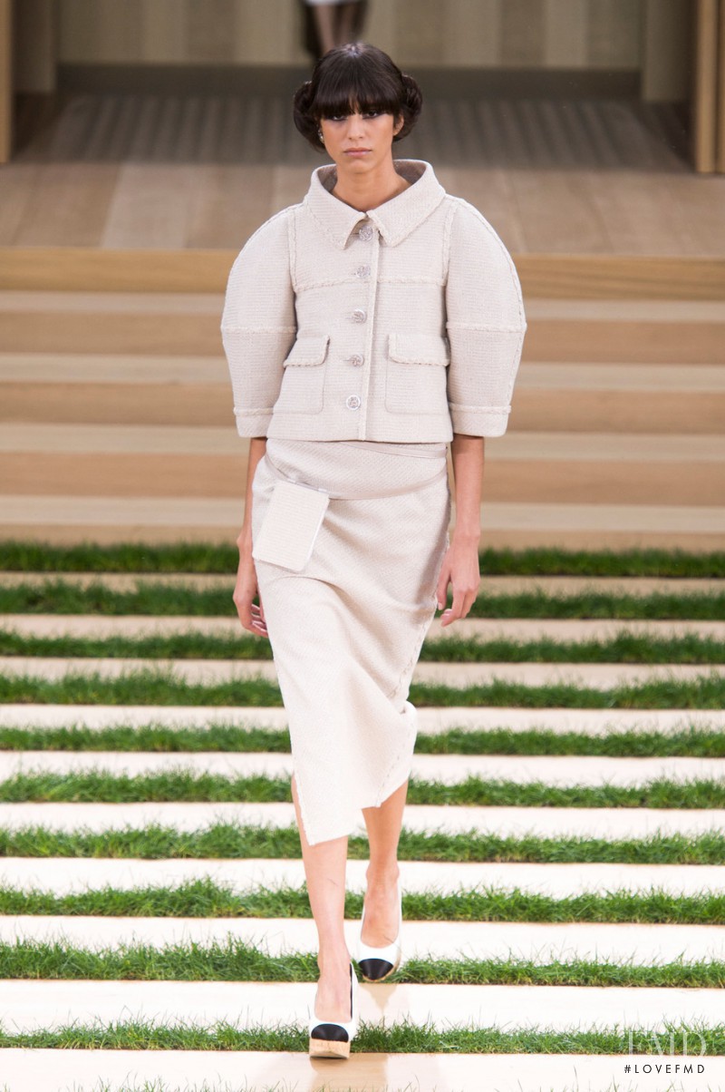 Mica Arganaraz featured in  the Chanel Haute Couture fashion show for Spring/Summer 2016