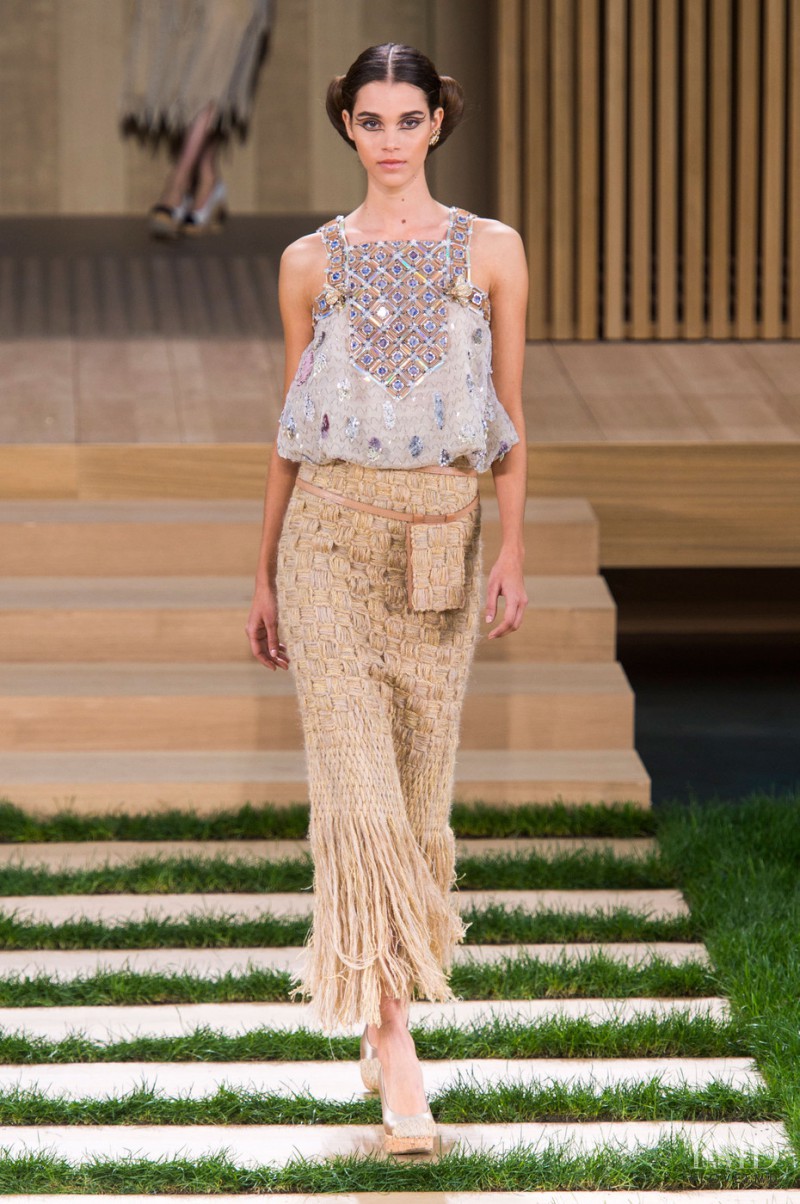Pauline Hoarau featured in  the Chanel Haute Couture fashion show for Spring/Summer 2016