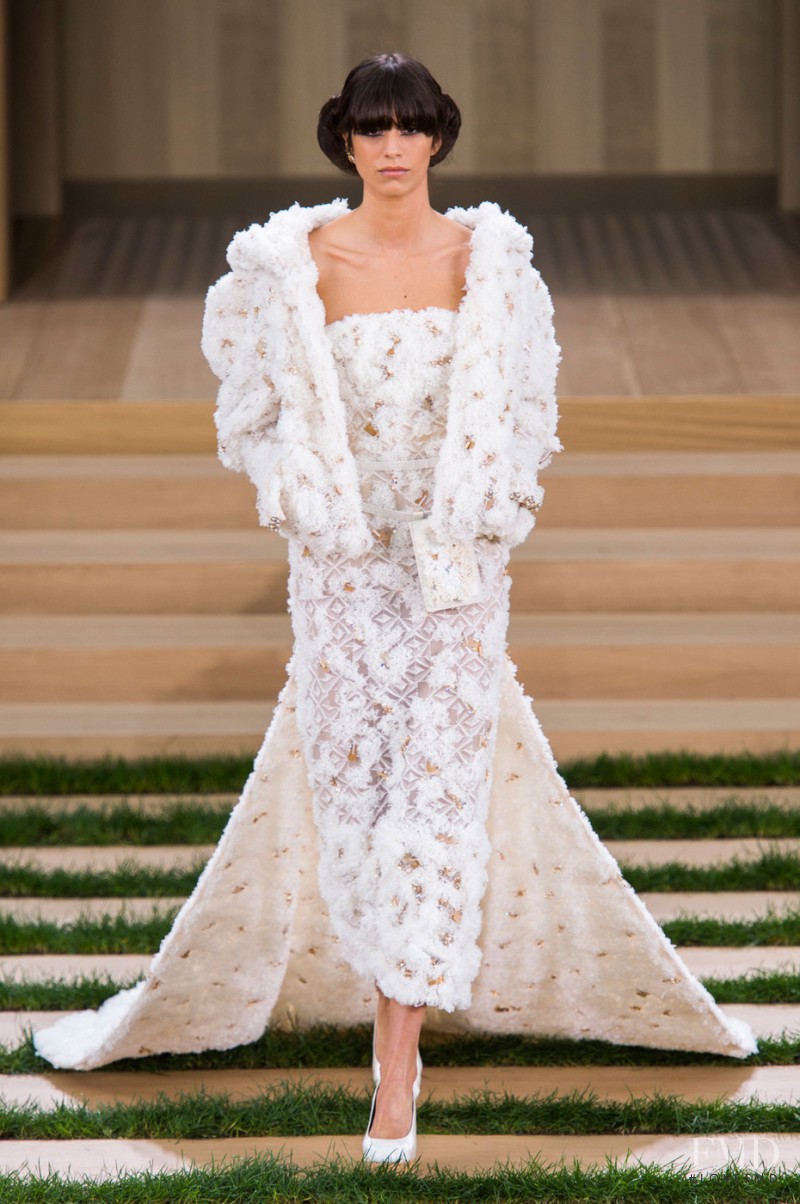 Mica Arganaraz featured in  the Chanel Haute Couture fashion show for Spring/Summer 2016