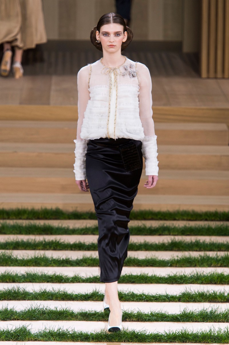 Anka Kuryndina featured in  the Chanel Haute Couture fashion show for Spring/Summer 2016